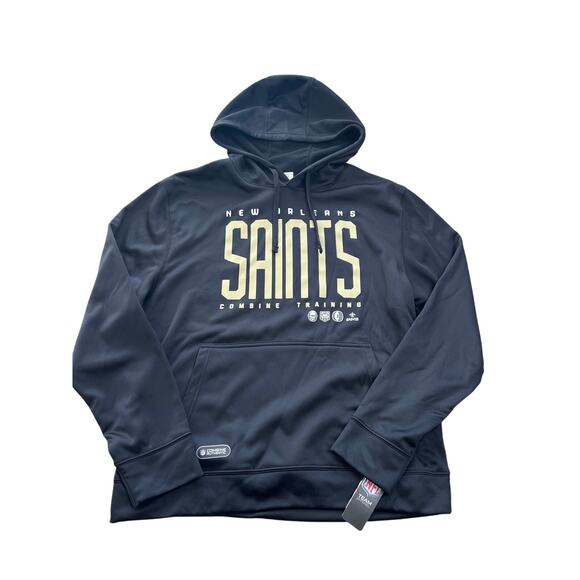 NFL Men's Saints Pullover Hoodie Sweatshirt Size Large Combine Training - Picture 1 of 9